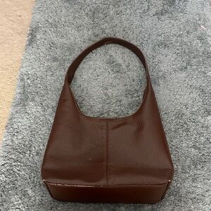 Elegant Brown Leather Shoulder Bag